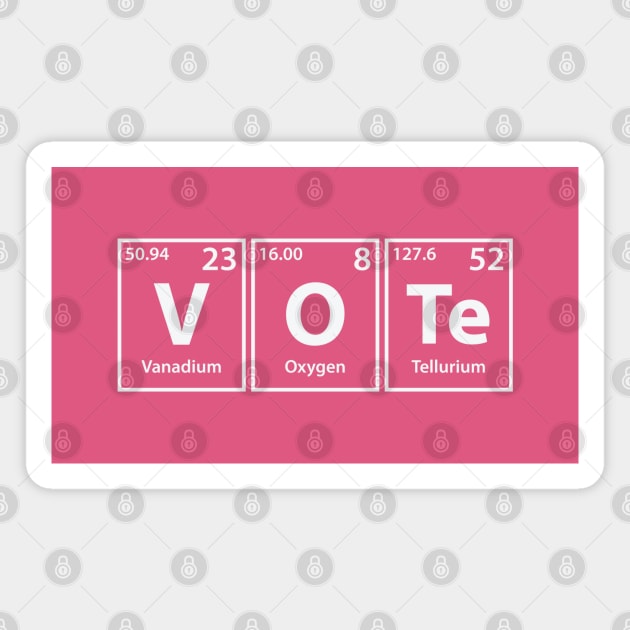 Vote (V-O-Te) Periodic Elements Spelling Magnet by cerebrands